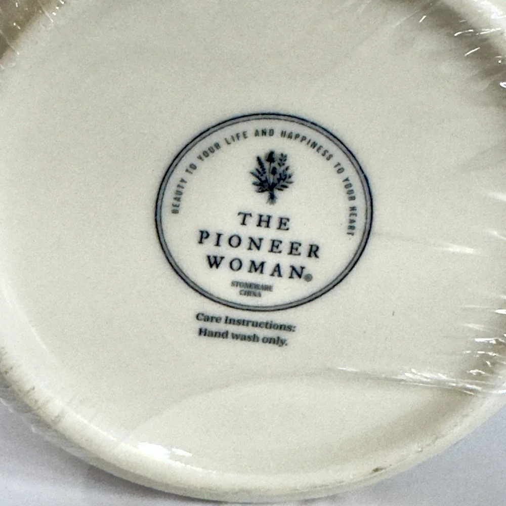 Pioneer Woman Medium Stoneware Canister w/ Lid & Spoon Painted Meadow New Sealed